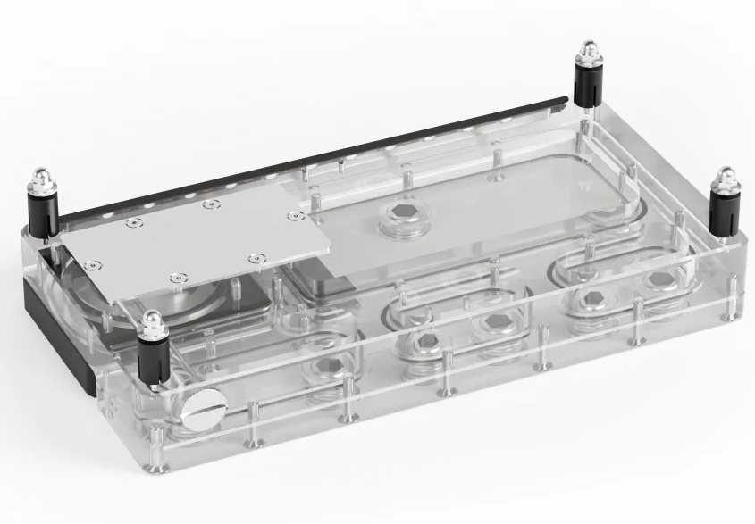 Integrated Pump Reservoir Distro Plate - Alphacool Core Distro Plate 240 Links