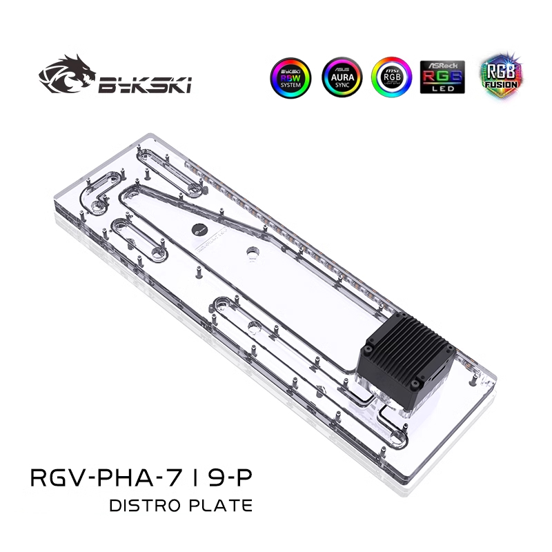 BYKSKI RGV-PHA-719-P acryl tan - Distro Plate Ddc Pump Combo recensie en prijs