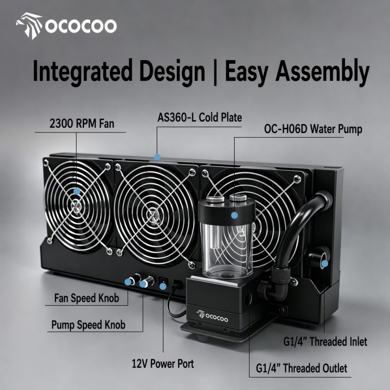 OCOCOO 360mm externe radiator  - External Radiator Water Cooling Kit recensie en prijs